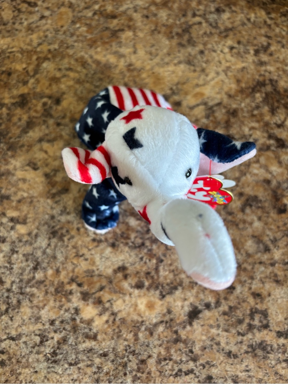 Ty Patriotic Elephant Plush - Red, White, Blue